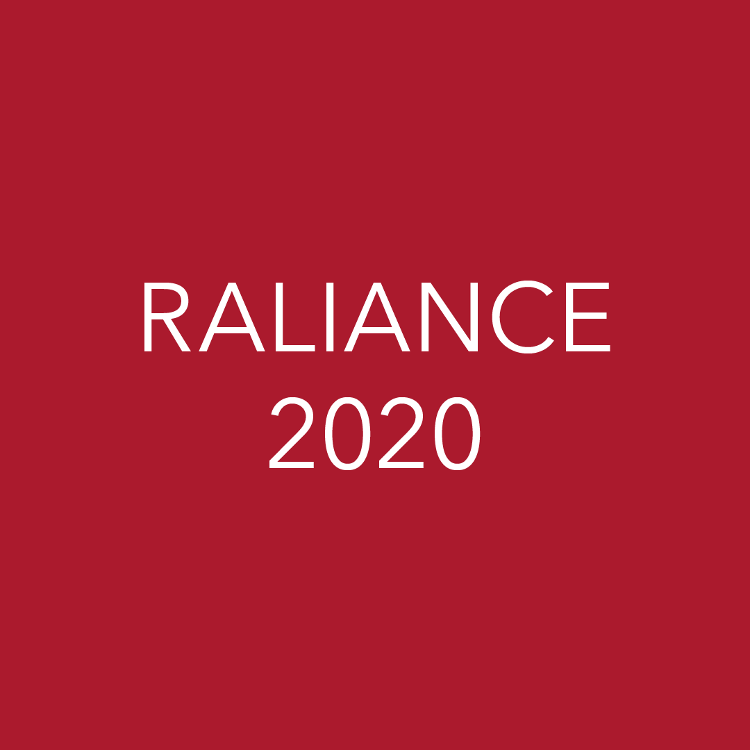 Red background with white text that reads, "RALIANCE 2020."